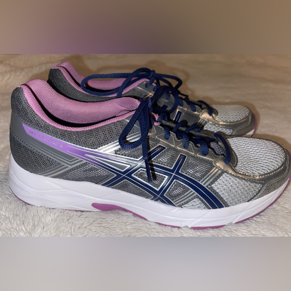 Asics Womens Gel Contend 4 Gray Running Shoes Sneakers Size 10